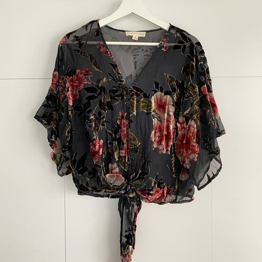 Boho floral blouse